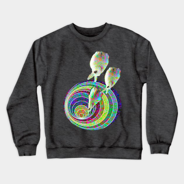 The white rabbits go down the rabbit hole Crewneck Sweatshirt by indusdreaming